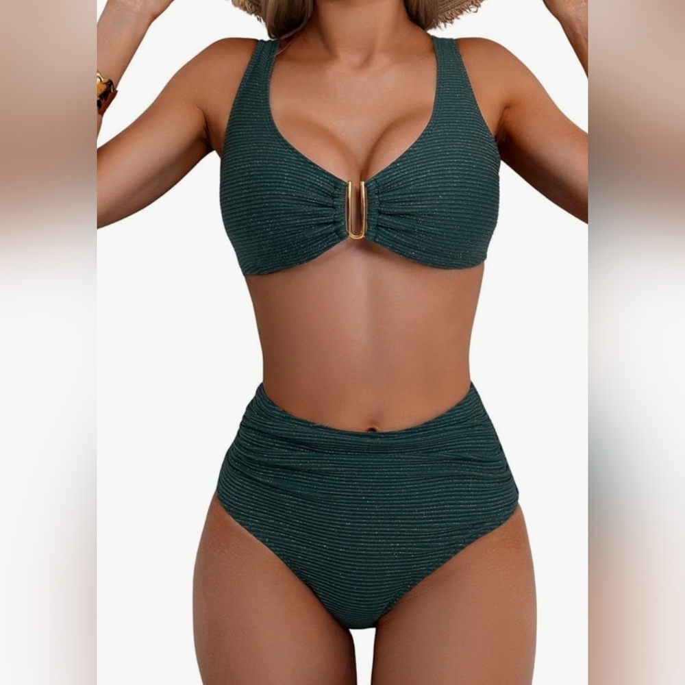Chic Dark Green Bikini Set